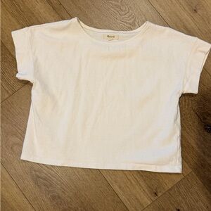 Madewell Cream Short Sleeve Top